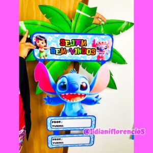 PORTA VOLTA ÀS AULAS LILO E STITCH