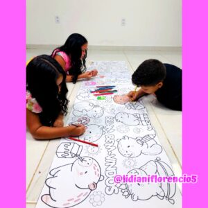 TAPETE DE PINTURA BEM-VINDOS CAPIVARA