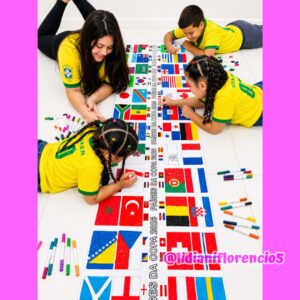 TAPETE DE PINTURA BANDEIRAS DA COPA